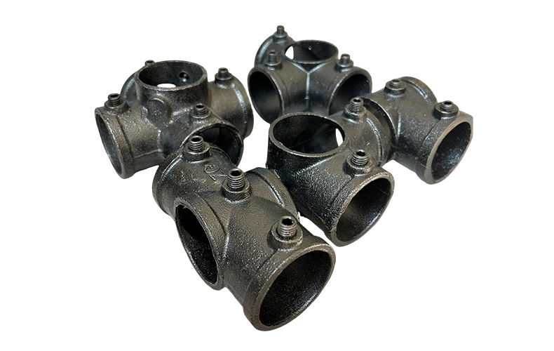 Wholesale Key Clamp Structural Pipe Fittings Elbow and Cross Powder Coating Iron Pipe Clamp Supplier 